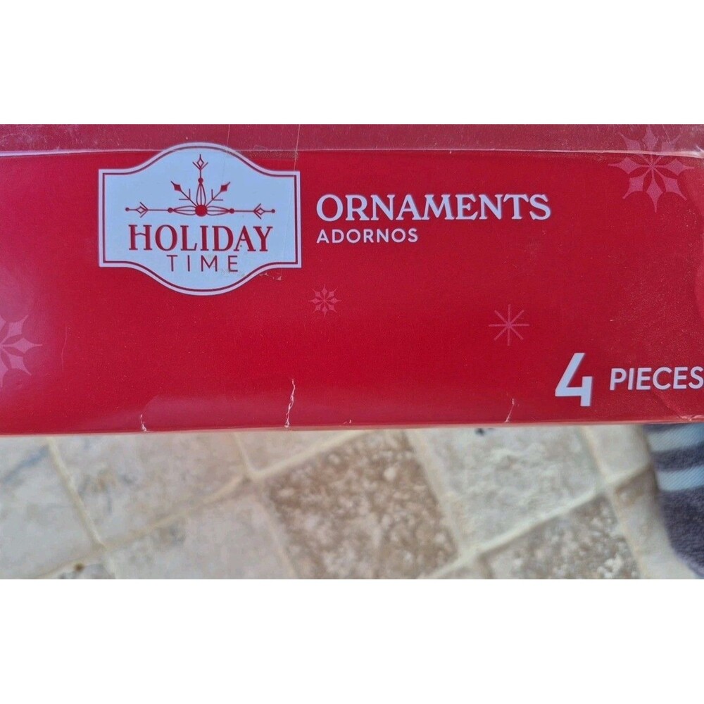 NEW In Box Holiday Time 4 Pack Disco Ball Pastel Color Christmas Tree Ornaments - Picture 2 of 5